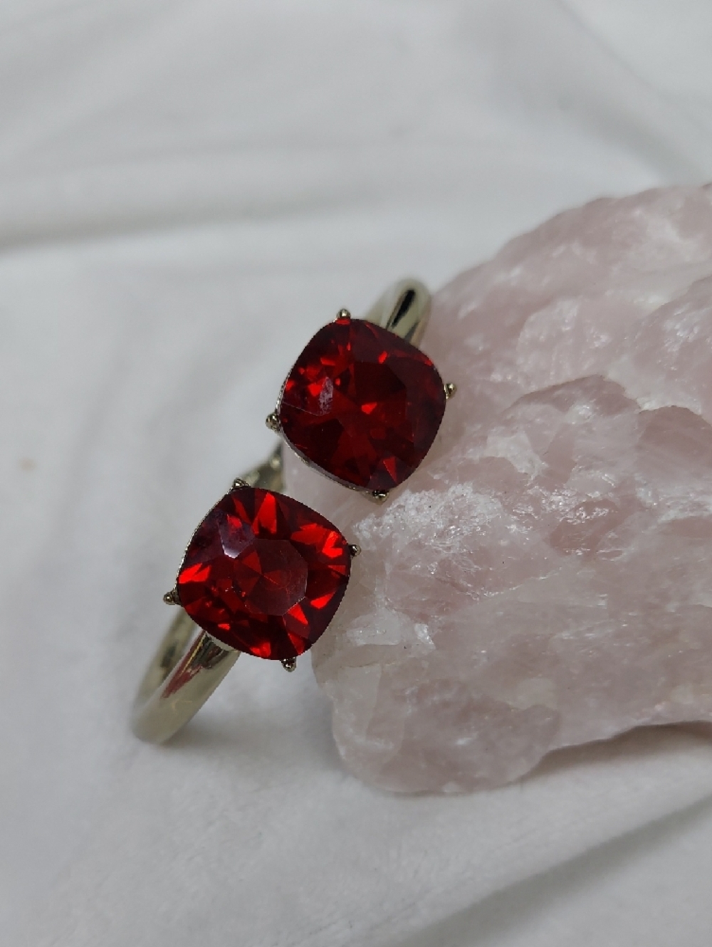 Red Crystal Ring Set - Women Jewelry